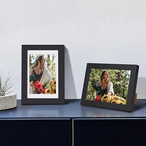 Vista 605 de upsimples - Portarretratos de 8.5 x 11 pulgadas, para fotos de 6 x 8 pulgadas con paspartú o de 8.5 x 11 pulgadas sin paspartú, marcos de fotos