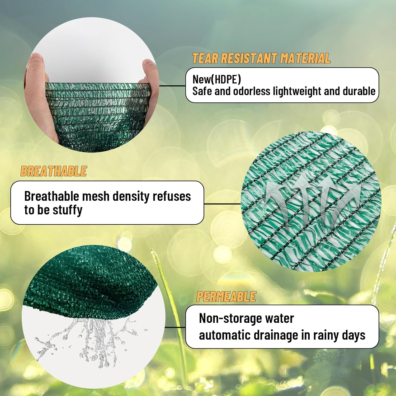 Cool Area 55% 8x20ft Sunblock Shade Cloth Cover Mesh UV Resistant Net for Garden Flower Plant Greenhouse, Dark Green