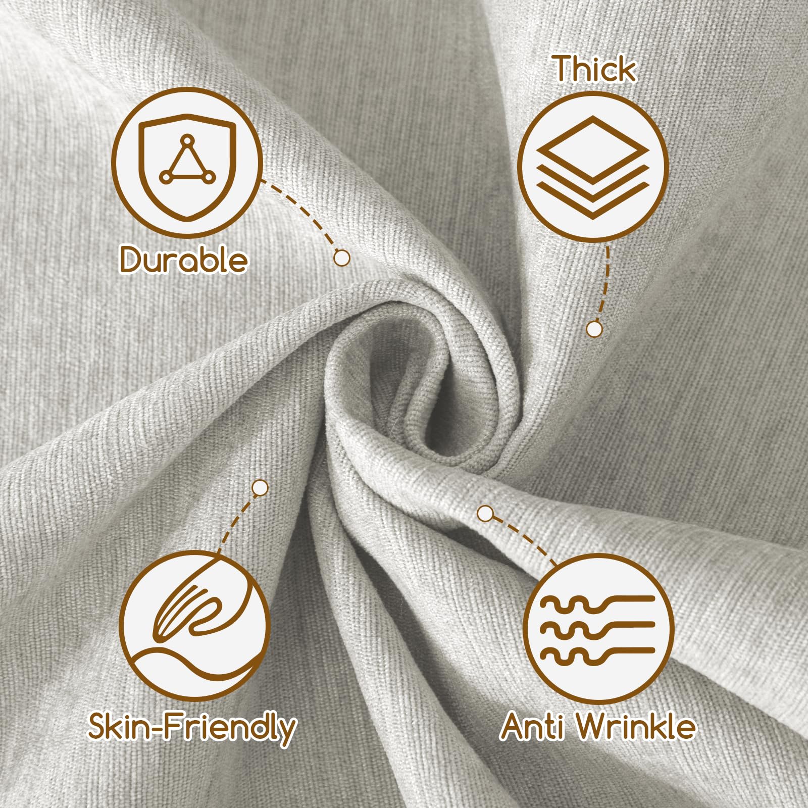 OstepDecor Funda de Sofá Impermeable 2 3 4 Plazas 180 x 340 cm, Cubre Sofá Chenilla Antigarras para Gatos, Protector de Sofá Anti-Manchas, Resistente al Desgaste, Fácil de Limpiar, Gris Claro