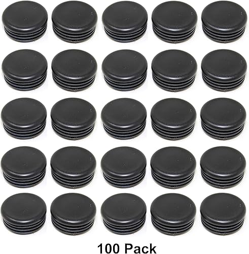 Miniatura 10 de Tapa de extremo de tubo redondo de 1.5 pulgadas, tapón de extremo de orificio negro de plástico, tapón de cubierta de tubo de diámetro exterior de