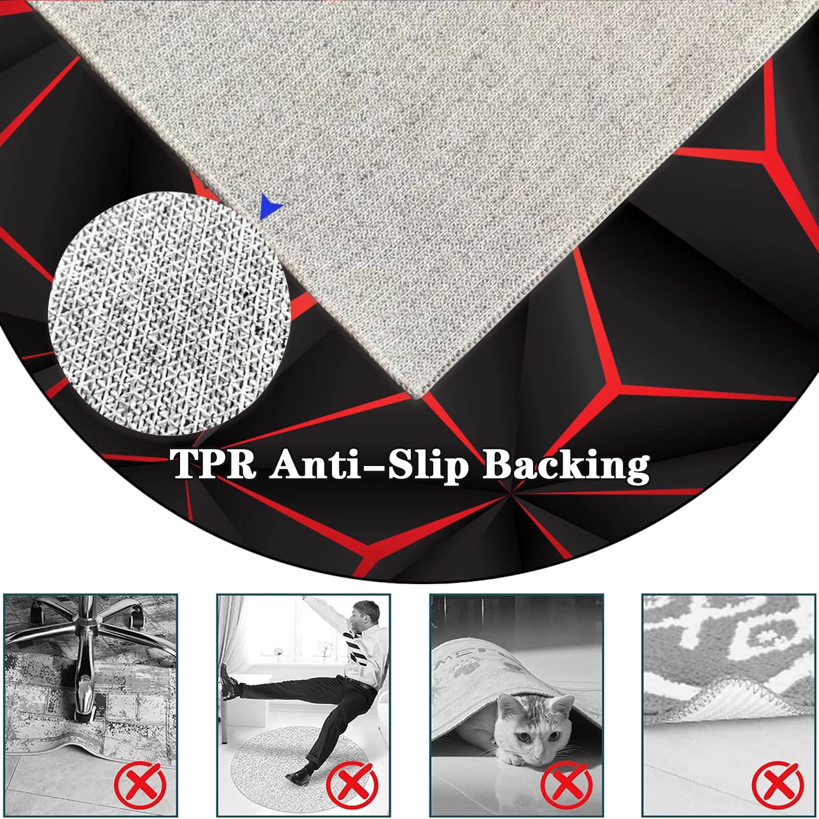 Tapete de escritorio para suelos de madera dura, tapete resistente para silla de oficina para suelos de pelo bajo, tapete grueso para silla de juegos, tapete protector de alfombra para parquet