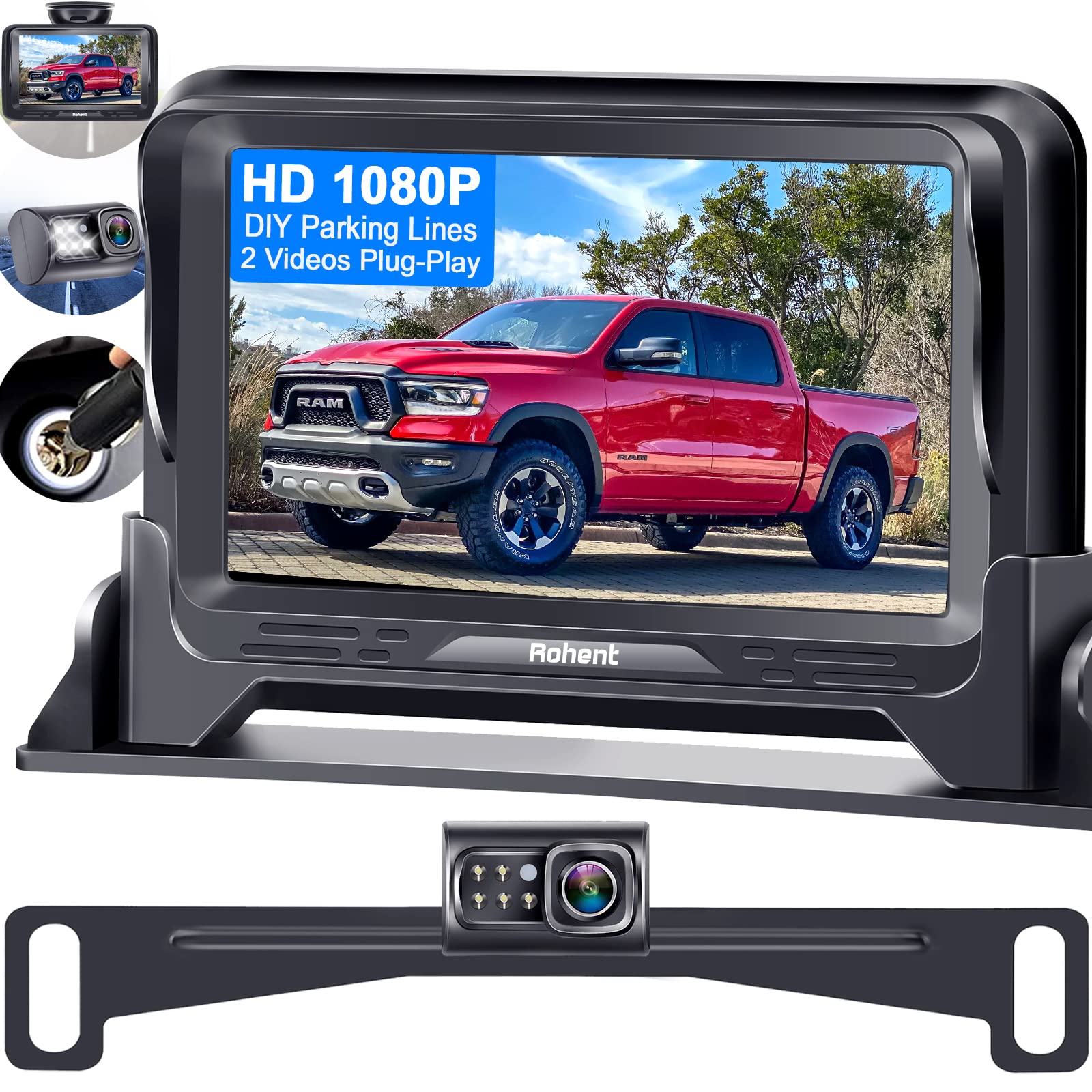 Buy DohonesBest Backup Camera Single Power for Car/RV/Pickup/Truck Easy