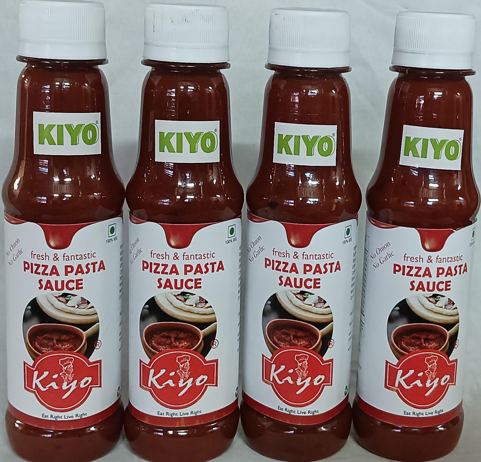 KIYO Fresh Pizza Pasta Sauce || No Onion & No garlic || 100% Natural & Vegan Ingredients || No Added Flavours & Colours || Enjoy It with Pizza, Burger & Pasta in Fresh Pantry 210 gm (Pack Of 4) (B0BBGRPC63) Amazon Price History, Amazon Price Tracker