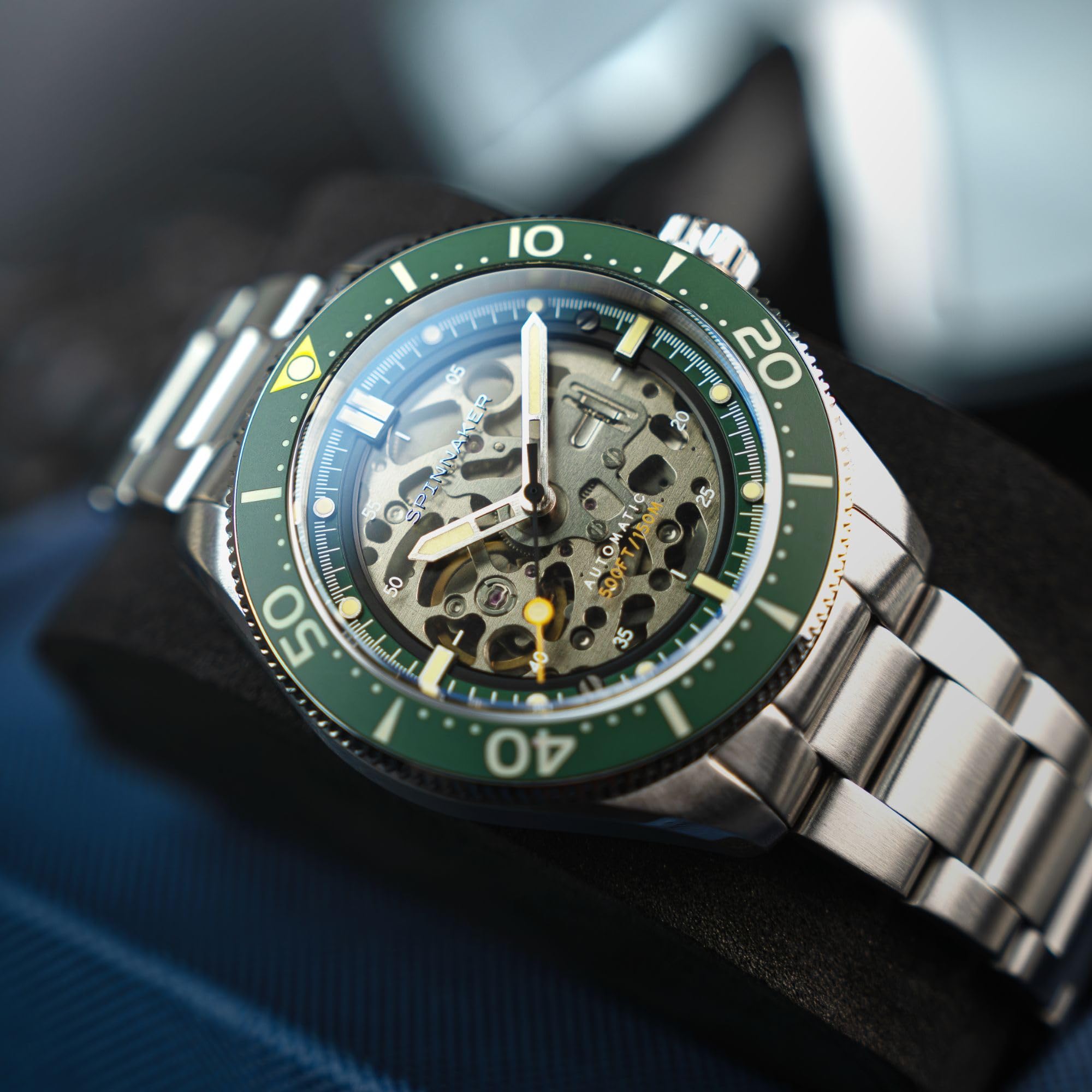 Spinnaker Croft 42 - Orologio automatico da uomo, 42 mm, con cinturino in acciaio inox massiccio SP-5134