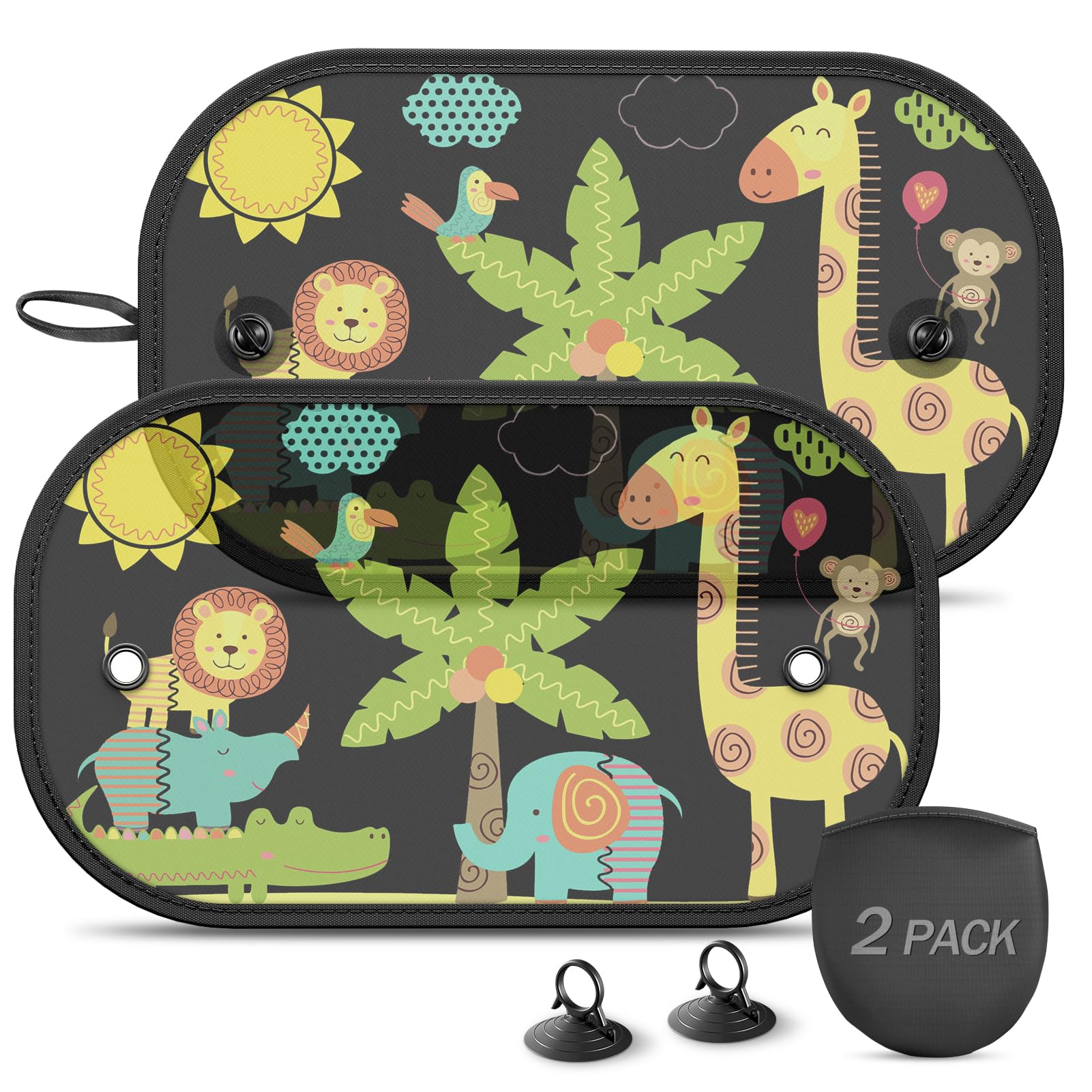 Tendine Parasole Auto Per Bambini - Protezione UV 99%, 2 Pezzi, Design Tartaruga - Foto 9