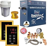 Vista 10 de SteamSpa Generador de sauna de vapor de 4.5kW, paquete ejecutivo, generador de vapor de 240 V con panel táctil, cabezales de vapor, válvula