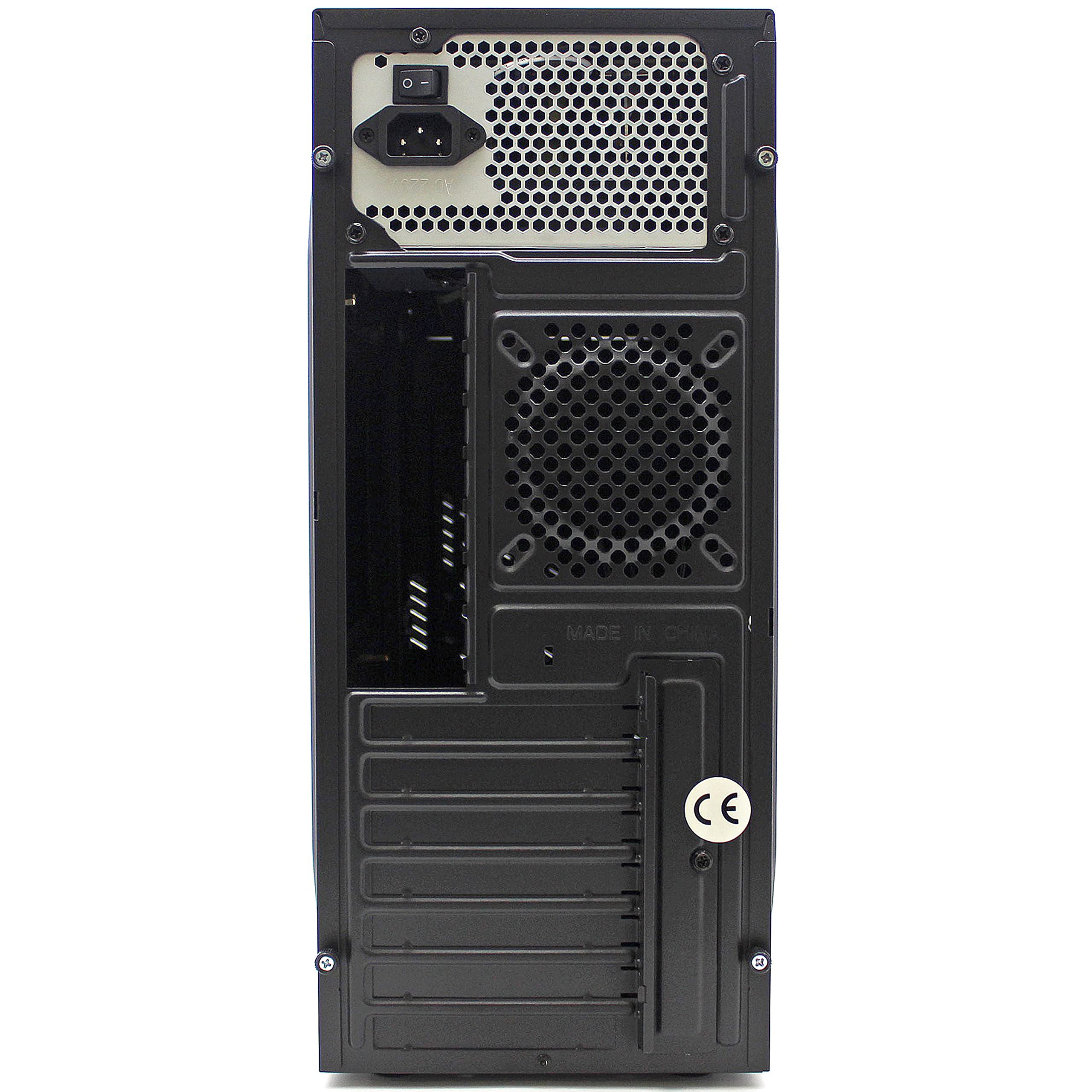 Simpletek - Case Aziendale Cabinet Completo Nero Con Alimentatore 500W | ATX