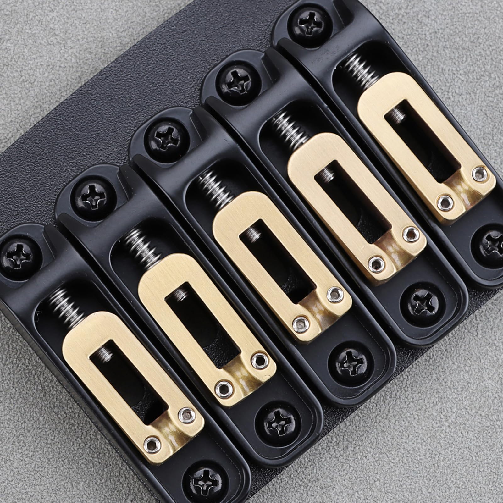 Ponte Per Chitarra Elettrica Nera Ponte Fisso A Sella In Rame Hardtail 81mm Parti E Accessori Chitarra Ukulele Basso Elettrico A 5 Corde