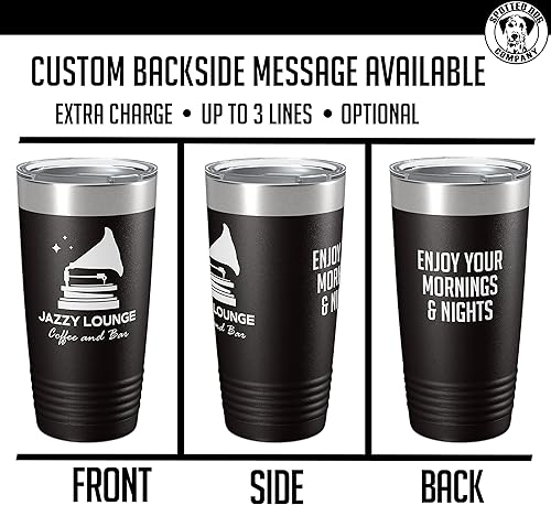 Miniatura 102 de Vaso personalizado de 20 onzas (17 colores) impreso aislado de acero inoxidable con recubrimiento en polvo con tapa, artículos promocionales