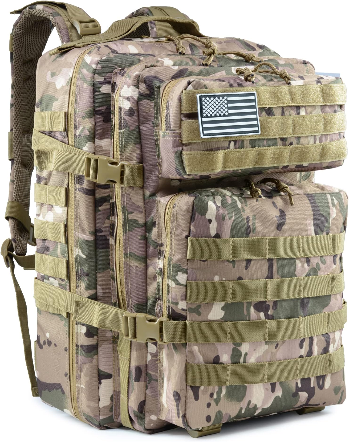 Long Keeper Military Tactical Backpack, 45L Army Large Backpack for Men Women, Molle Bug Out Bag Rucksack Daypack for Outdoor Hiking Camping Trekking