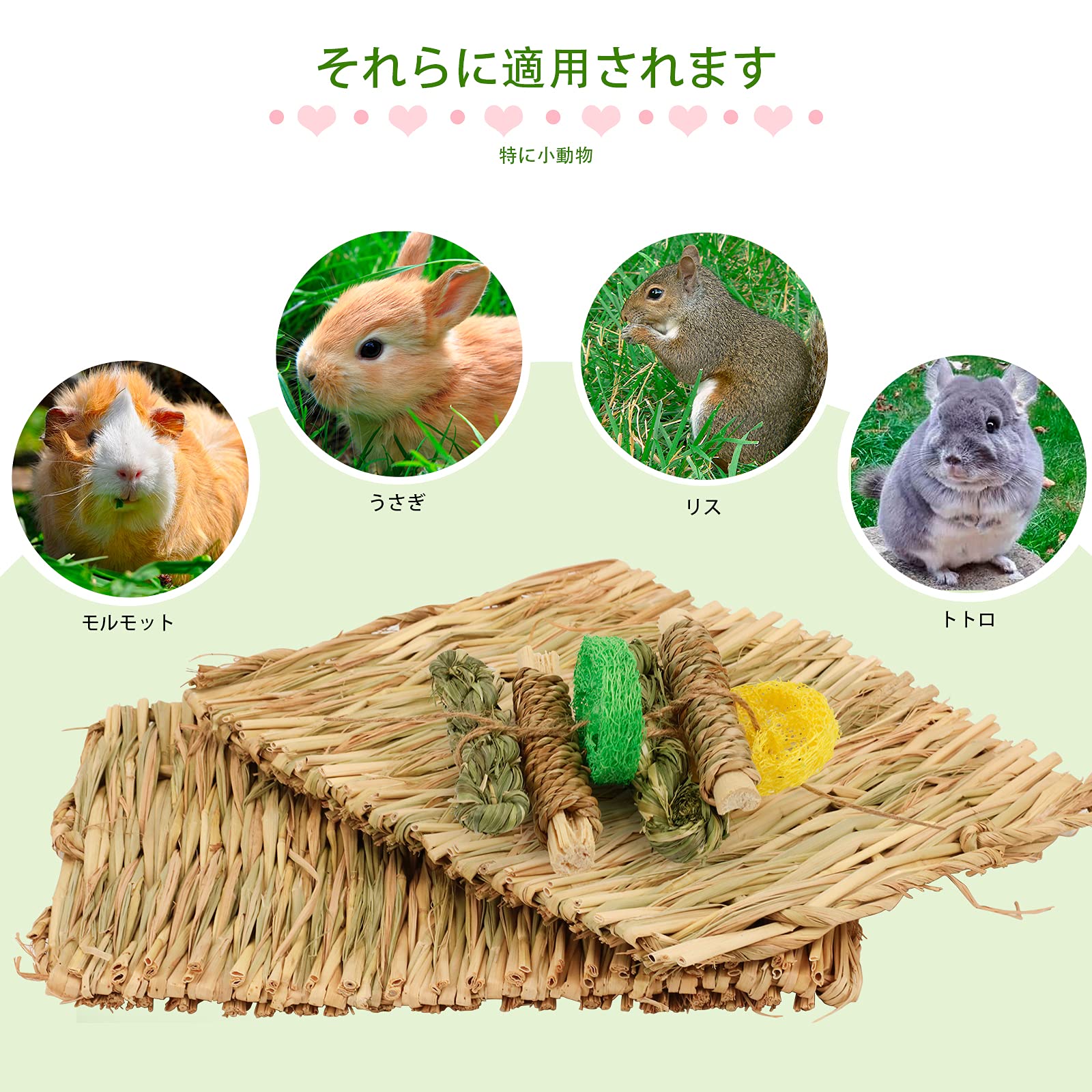 Amazon | 12点セット入り うさぎ チモシーマット わらっこ倶楽部