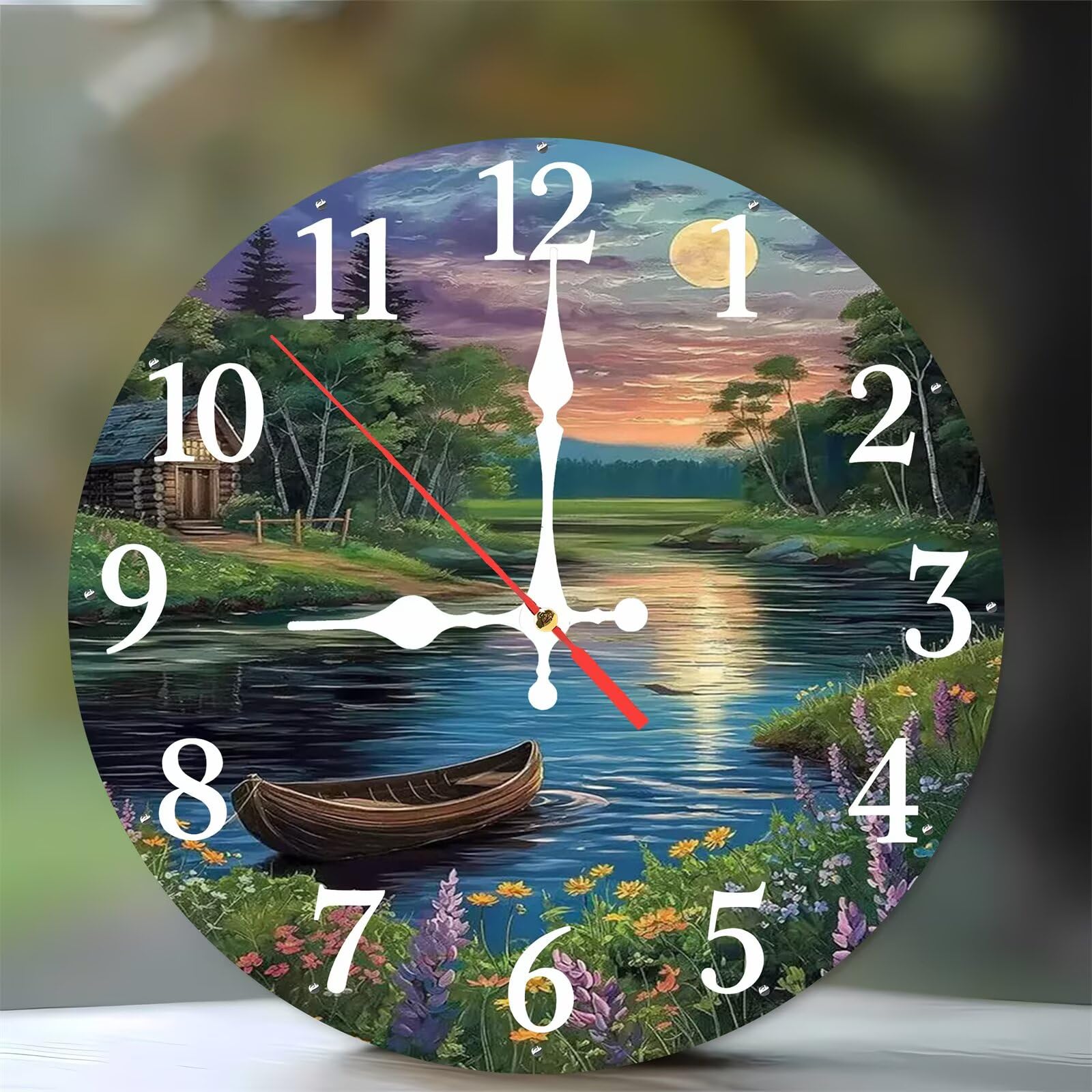 Horloge sans tic-tac en bois 35 cm pour retrouver le calme dans votre salon