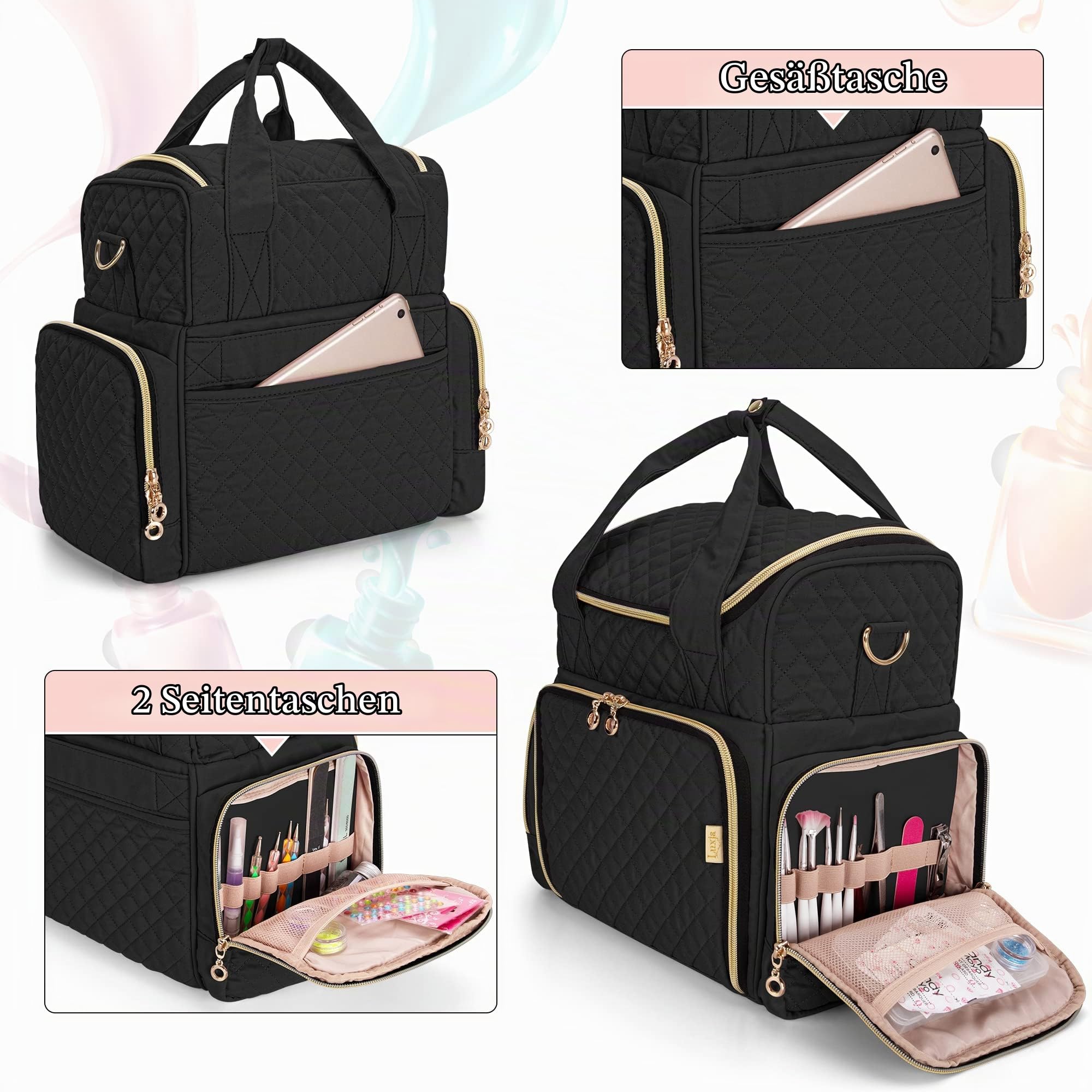 Luxja Nagellack Tasche, Nagellampe Aufbewahrung Tasche