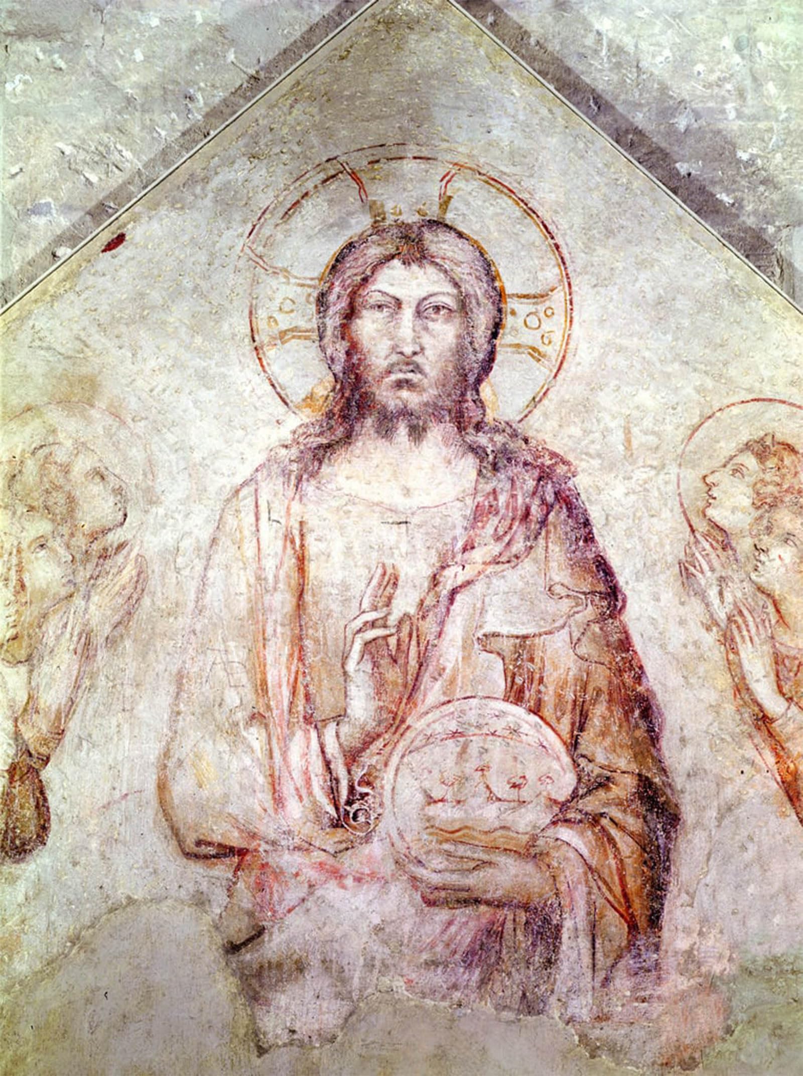 POSTERIIk Famous Animal Posters Vintage Picture Tympanum Depicting the Saviour Blessing by Simone Maritini Modern Wall Decor for Home Decor 60x90cm