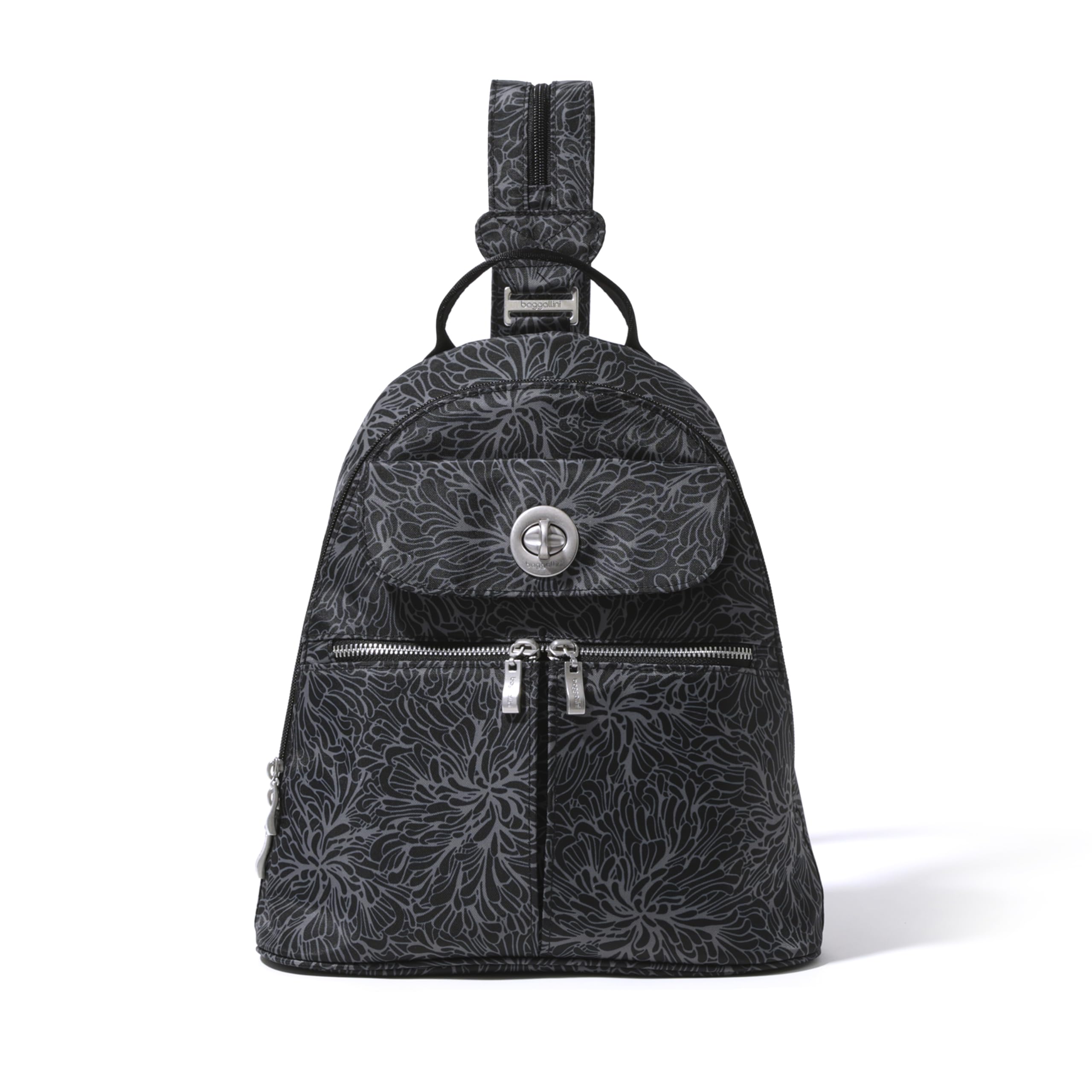 Photo 1 of Baggallini Naples Convertible Backpack - Travel Sling Crossbody - 12" Nylon Handbag w/ RFID & Padded Tablet Sleeve