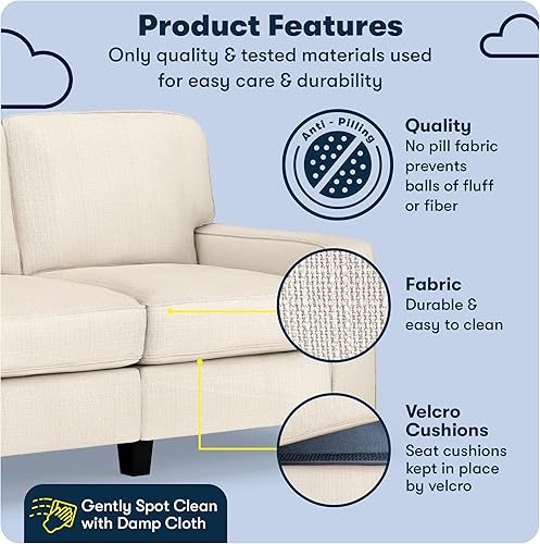 Miniatura 3 de Serta Palisades Sofás Tapizados para Sala, Sofá de Diseño Moderno, Poliuretano, Buckwheat