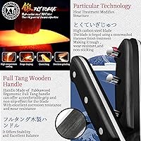 Vista 3 de Cuchillo de chef serbio de tanga completa, cuchillo de carnicero, cuchillos de cocina, juego con funda de cuero, para llevar, de carnicero (20.32 cm)