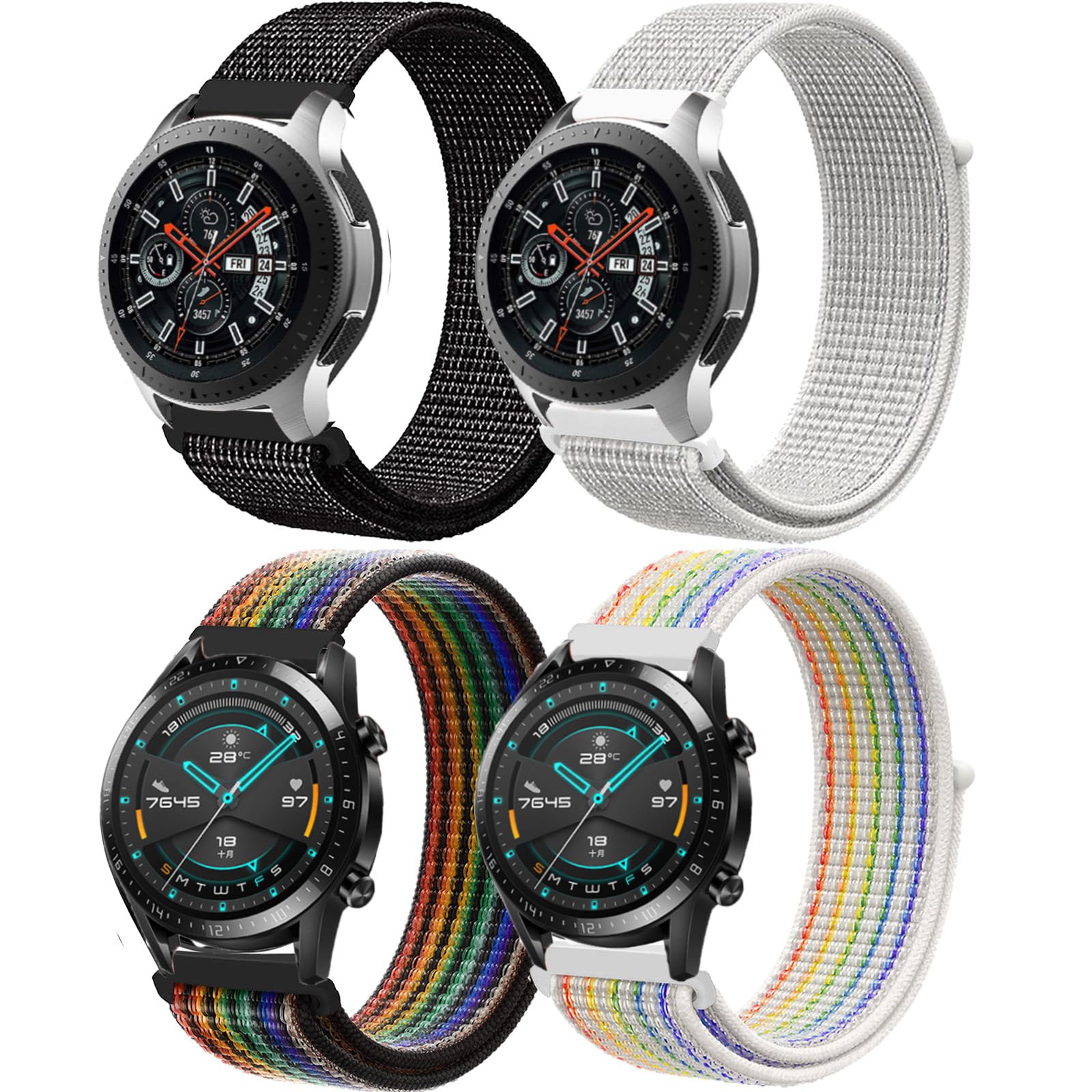 22mm Nylon Armband für Samsung Galaxy Watch 3 Armband 45mm/G