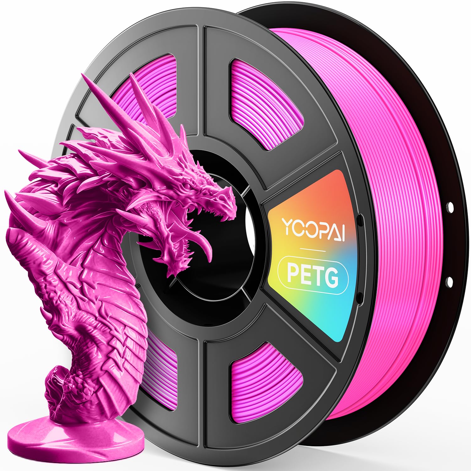 PETG Filament, 3D Printer Filament 1.75mm 1KG (2.2lbs), Magenta