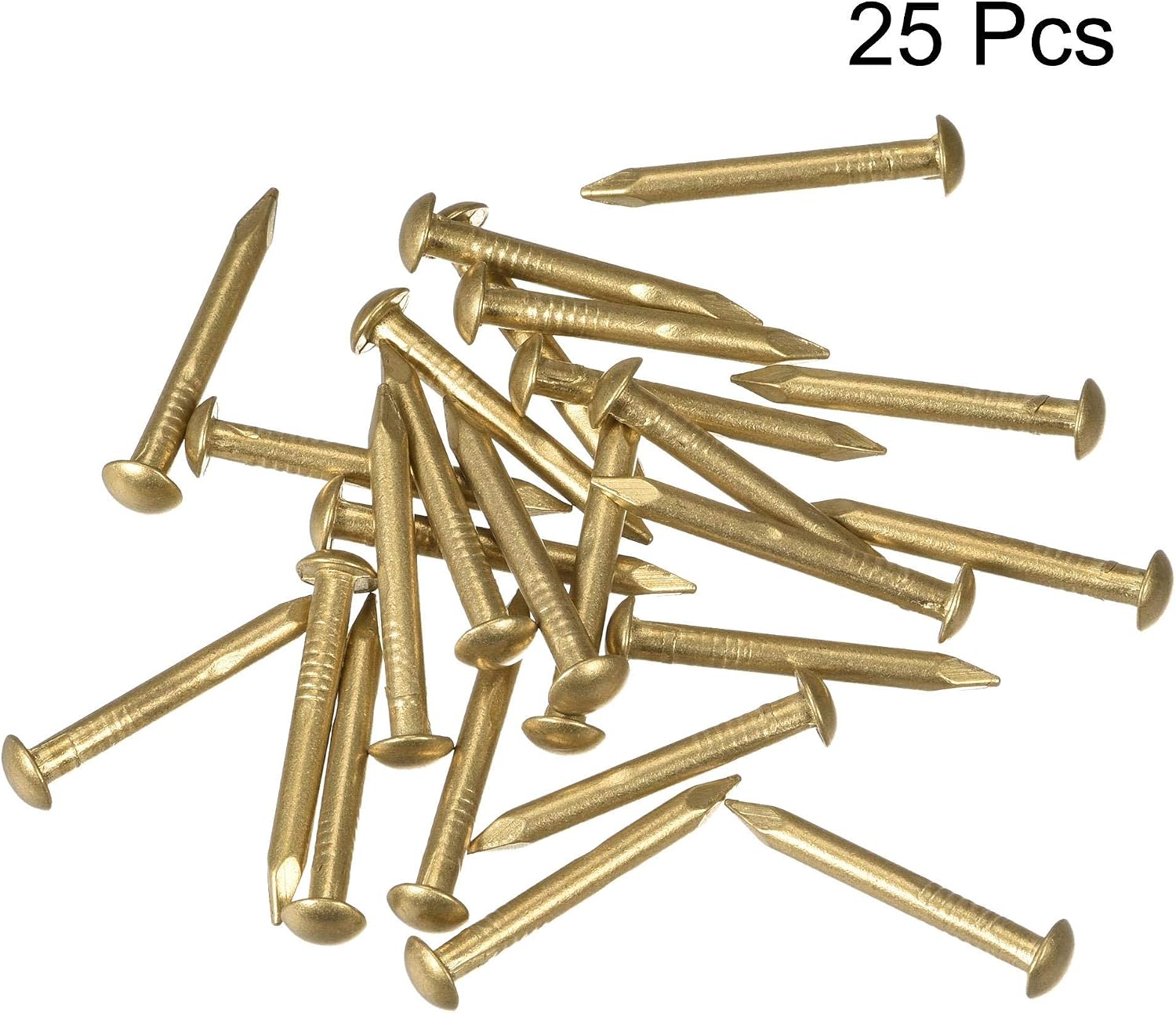 sourcing map Small Tiny Brass Nails 2.8x25mm for DIY Decorative Pictures Wooden Boxes Household Accessories 25pcs - Image 4