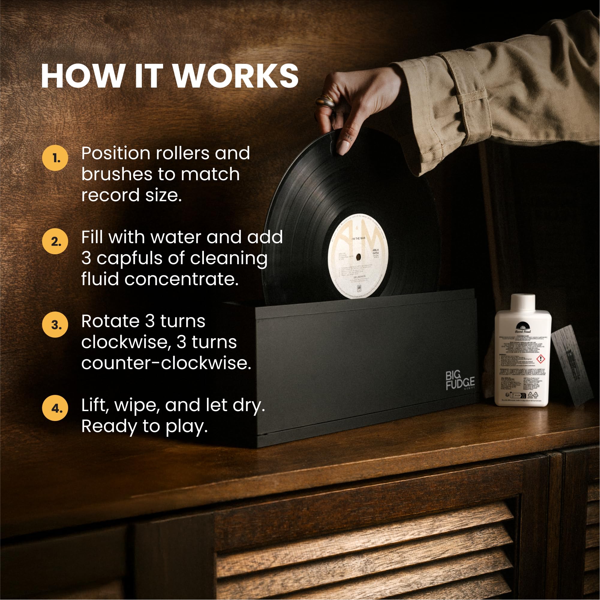Amazon.com: Big Fudge Vinyl Record Cleaning Kit for Vinyl Records