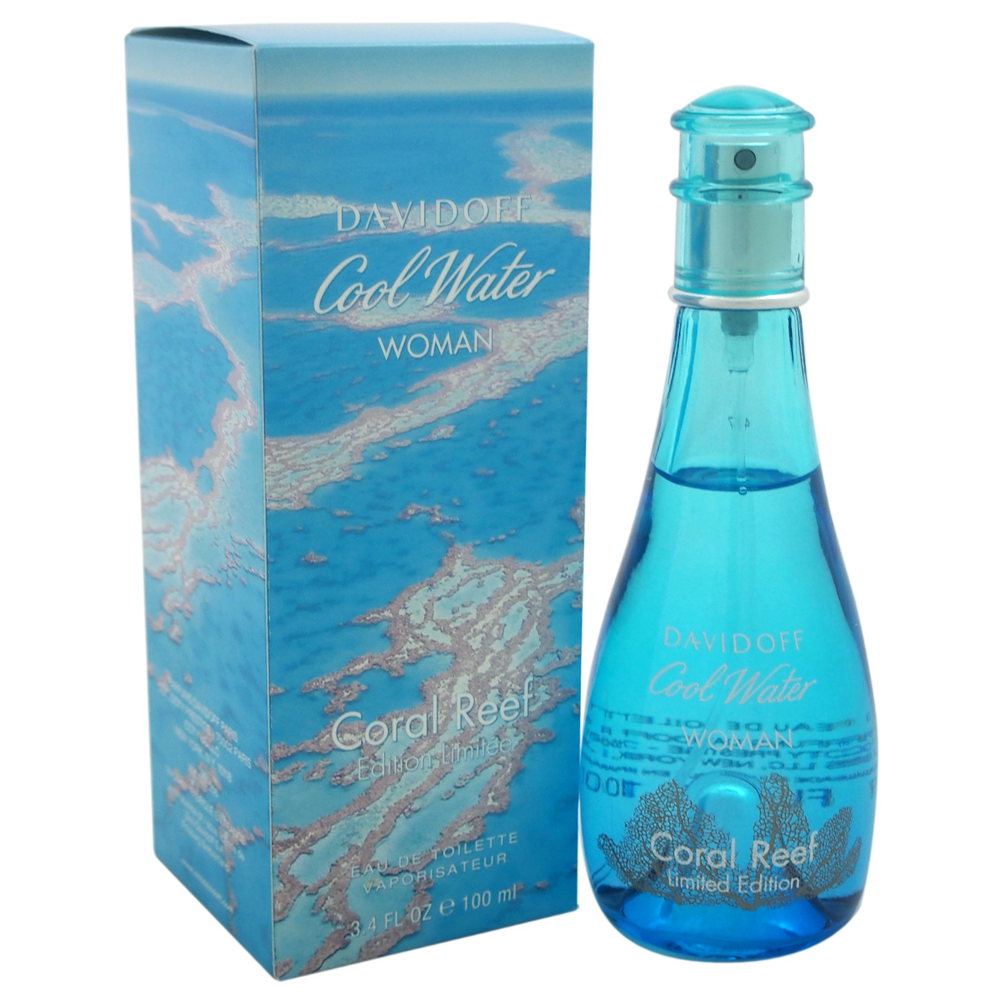 Davidoff Cool Water Coral Reef Eau De Toilette Spray, Limited Edition, 3.4 Ounce