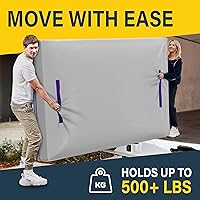 Vista 2 de Protector de colchón tamaño matrimonial XL para mudanza y almacenamiento, funda de colchón resistente de 10 mil de grosor impermeable para mudanzas