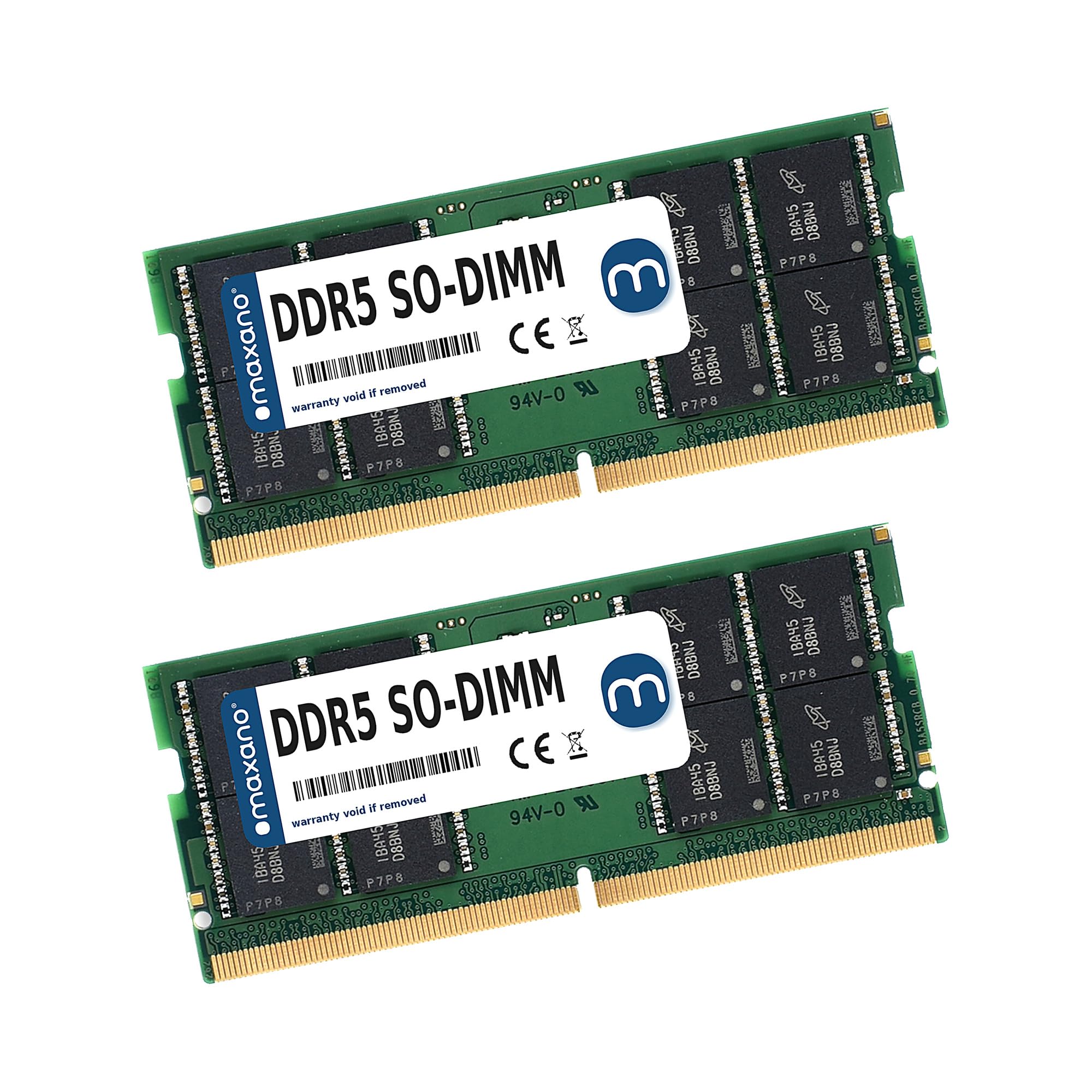 Maxano 64GB Kit (2x32GB) RAM kompatibel mit Durabook Z14I-HG (DDR5 PC5-44800, SO-DIMM, Non-ECC)