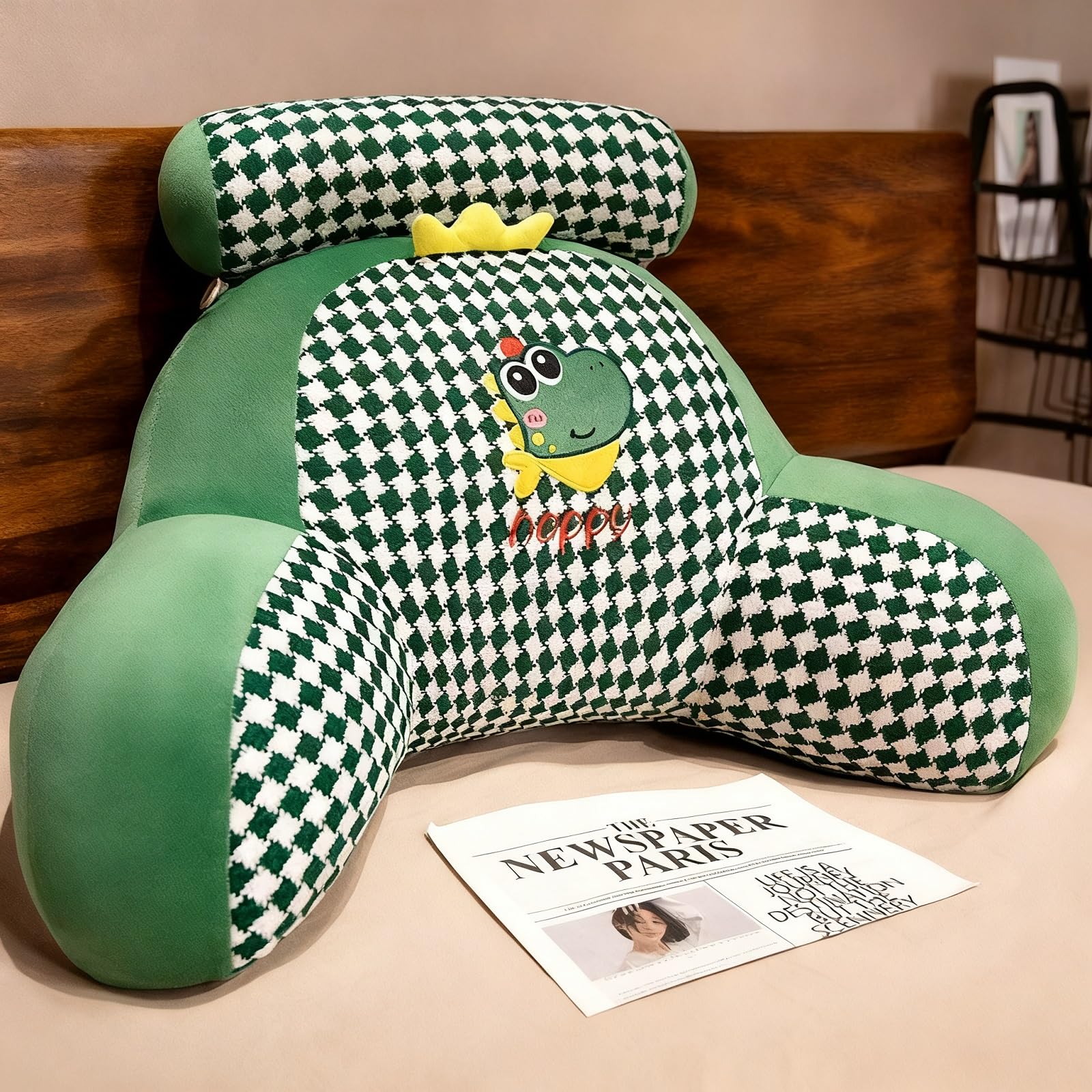 Cojín Ergonómico 70x50cm, con Reposabrazos, Lumbar, Cama y Sofá | Funda Removible, Corrección Postura, Alivio Dolor, Ver TV, Apoyo Estudio, Uso Oficina, Tela Suave, Densidad Firme, Duradero