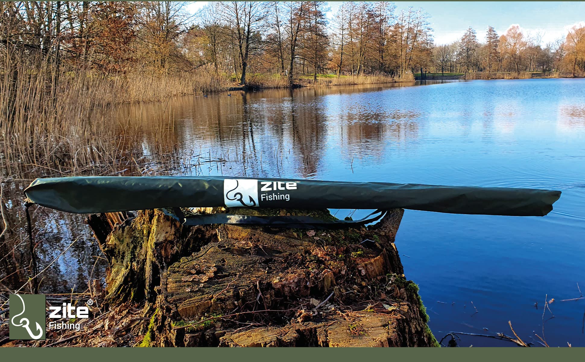 Zite Fishing Angelschirm-Set mit Schirmständer - Großer 250D Regenschirm Sonnenschirm mit Schirm-Stütze für Angler, Angelschirme, Angel Schirm, Anglerschirm, Sonnenschirm Angeln
