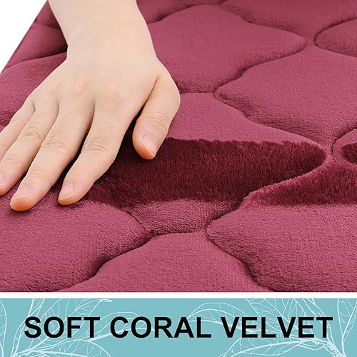 Miniatura 3 de Olanly - Alfombra de baño de espuma viscoelástica, ultra suave, antideslizante y absorbente, lavable a máquina, cómoda, gruesa alfombra de baño para