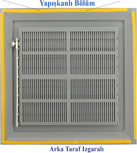 Almond10 Culvert Bathroom Wc Toilet Vent Plastic Shutter Gray 30x30 CM
