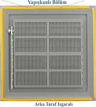 Almond10 Culvert Bathroom Wc Toilet Vent Plastic Shutter Gray 30x30 CM