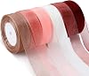 6 Rolls Organza Ribbon Sheer Chiffon Ribbon Bulk for Wrapping Decorating Valentine Wedding Birthday Bouquet Garland(0.6 Inch X 50 Yard Each Roll,Blue)