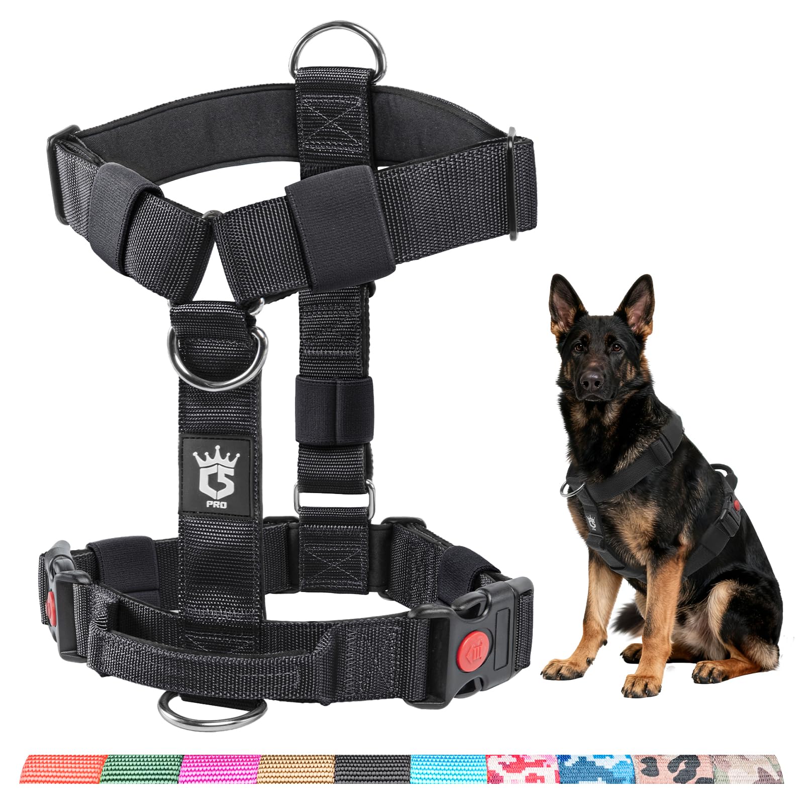 Premium actieve harnas voor honden - petrol