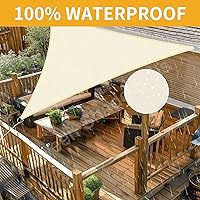 Vista 2 de Neween Toldo con kit de herramientas, vela triangular de 6 pies 7 pulgadas x 6 pies 7 pulgadas x 6 pies 7 pulgadas, impermeable, para patio