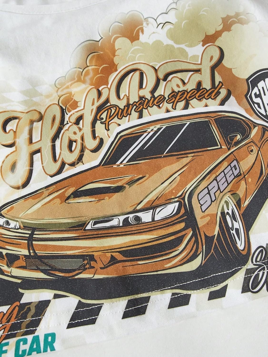 WDIRARA Women's Car Letter Graphic Print Scoop Neck Sleeveless Crop Tank Top Casual T Shirt Top - Image 3