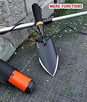 Vista 6 de Paleta de mano de jardinería resistente, paleta de jardín de acero al carbono con mango de goma, ideal para plantar suelo, excavar, trasplantar