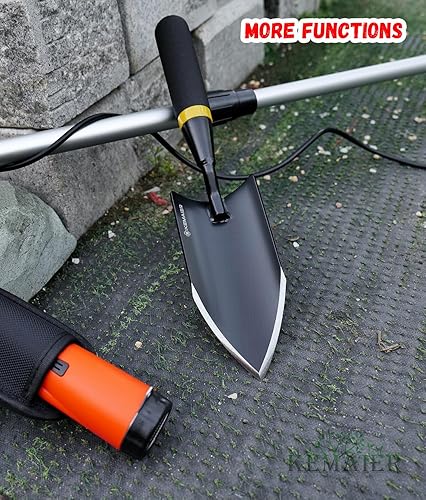 Miniatura 6 de Paleta de mano de jardinería resistente, paleta de jardín de acero al carbono con mango de goma, ideal para plantar suelo, excavar, trasplantar