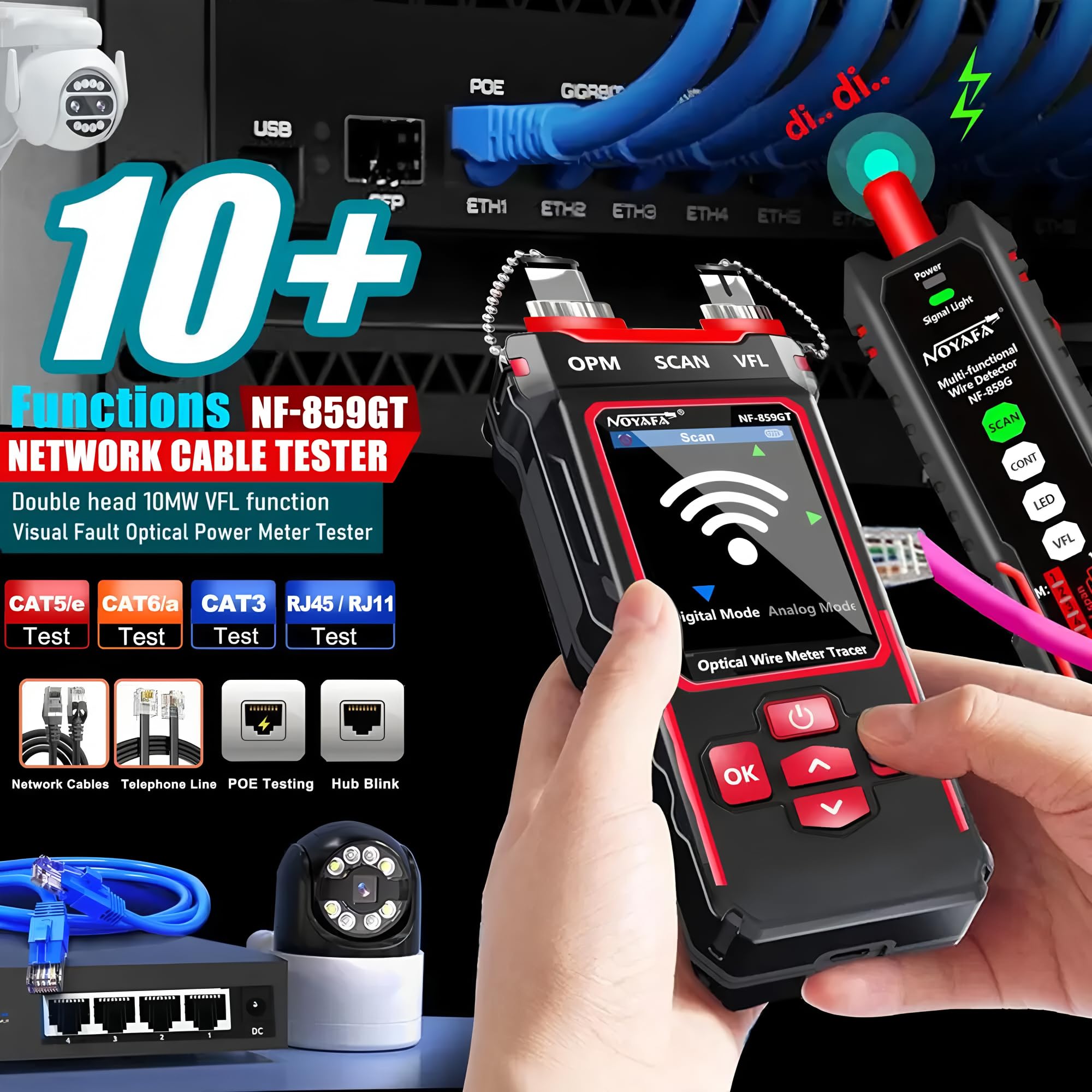 Amazon.co.jp: NF-859GT ネットワークケーブルテスター イーサネット