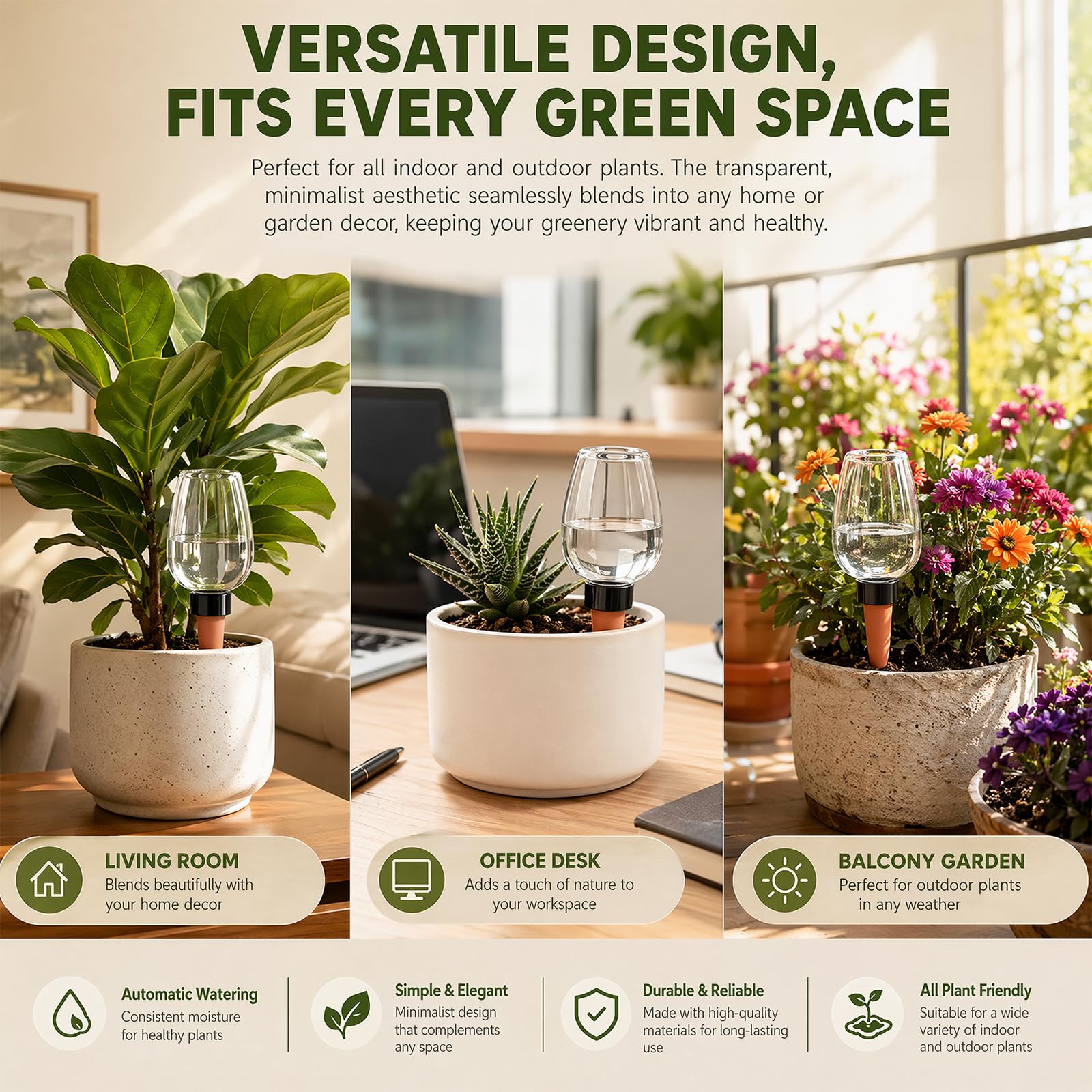 Bewässerungskugeln, 6 Stück Pflanzen Bewässerung, 350ML Selbstbewässerung Bewässerungskugel, Automatische Transparente Pflanzenbewässerung von Zimmer Gartenpflanzen und Balkon Anschluss