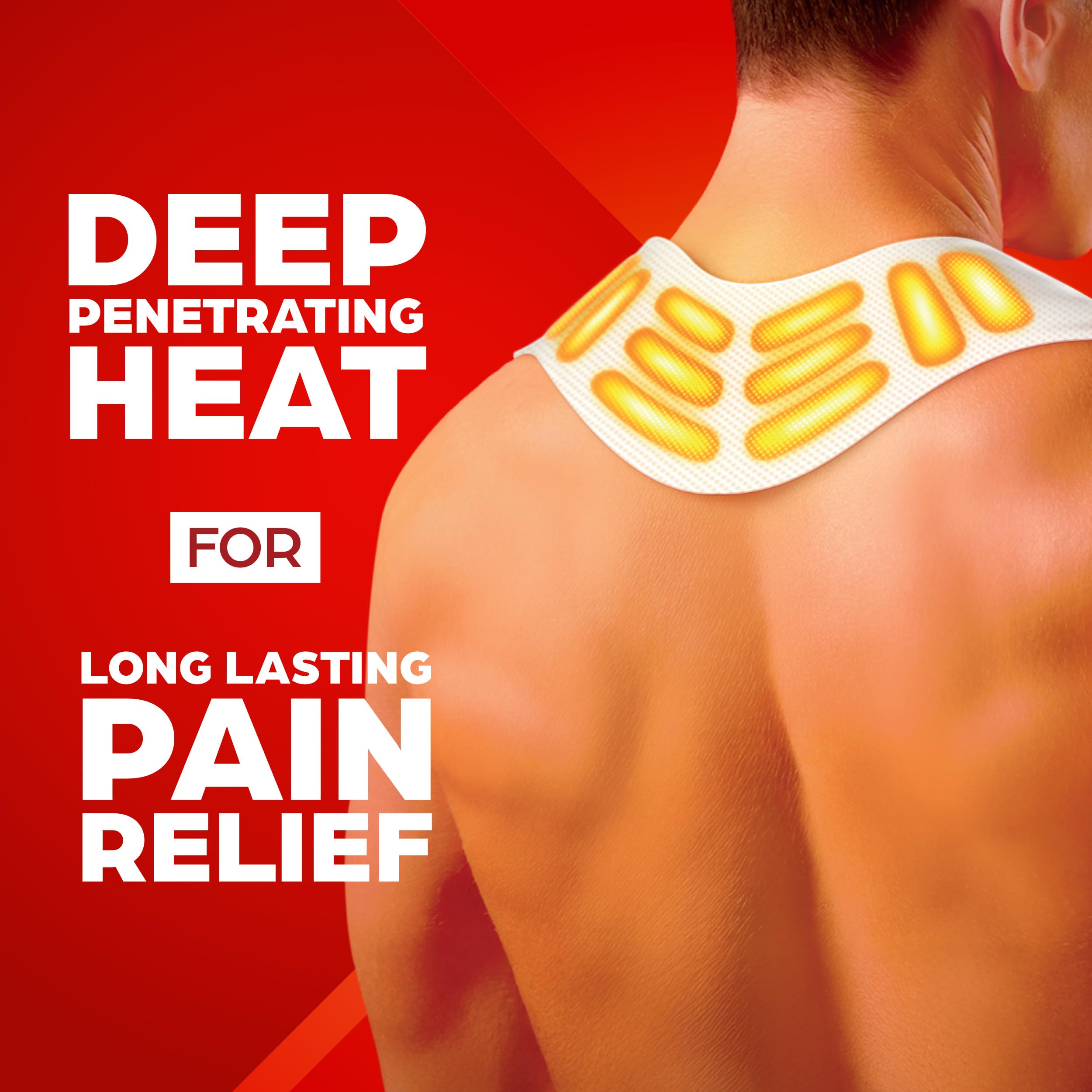 ThermaCare Heat Wraps, Neck & Shoulder Heating Pads & Pain Relief Patches, 5 Count — Amazon image 2