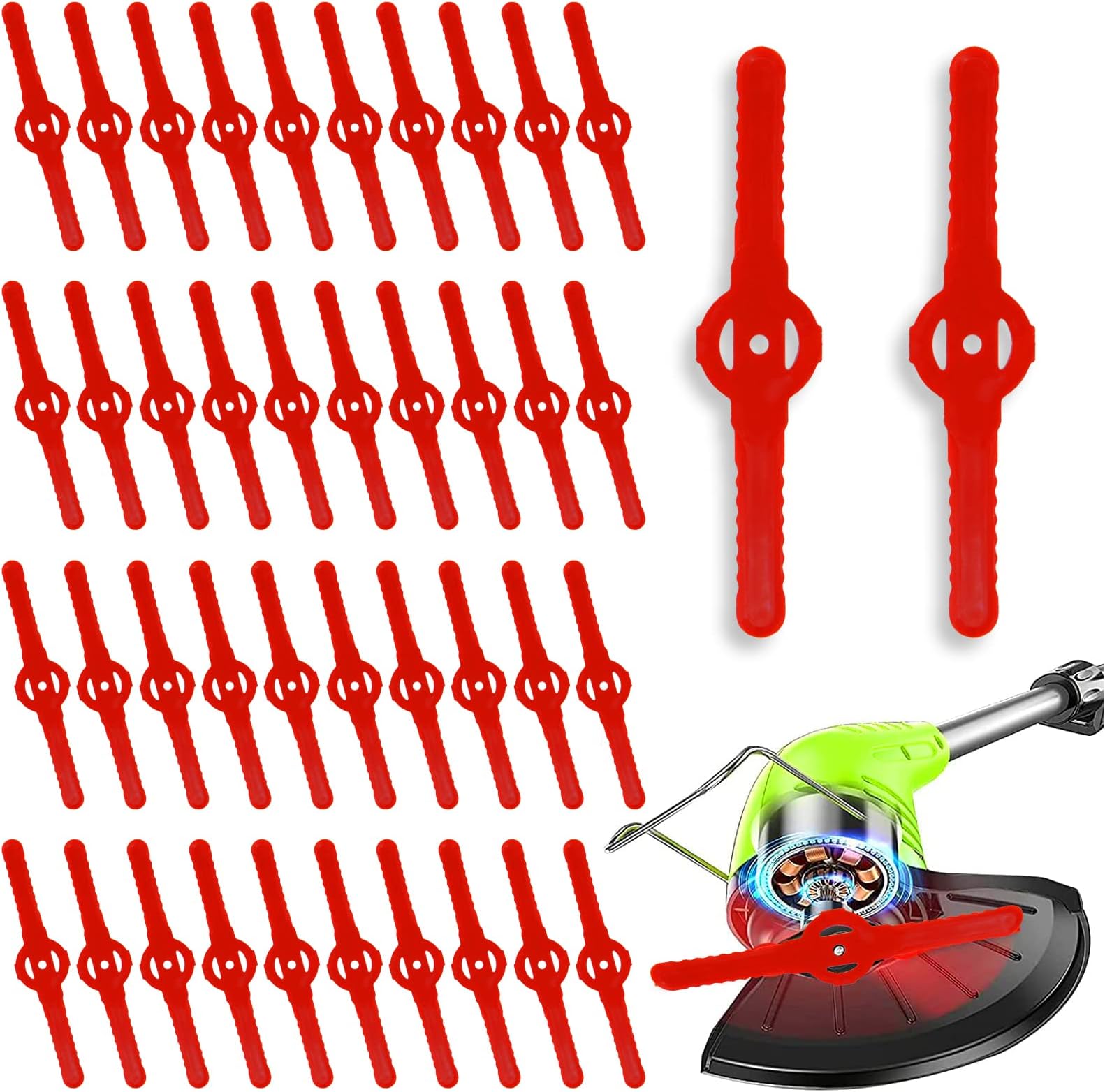 Fifchall [90 Pieces] String Trimmer Head Blades Replace