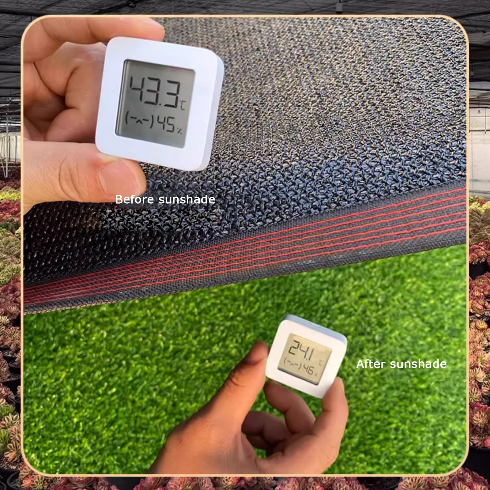 Heavy-Du - Rete termica per serra e tettoie, 5,5 x 5,5 m, protezione UV e resistente alle intemperie