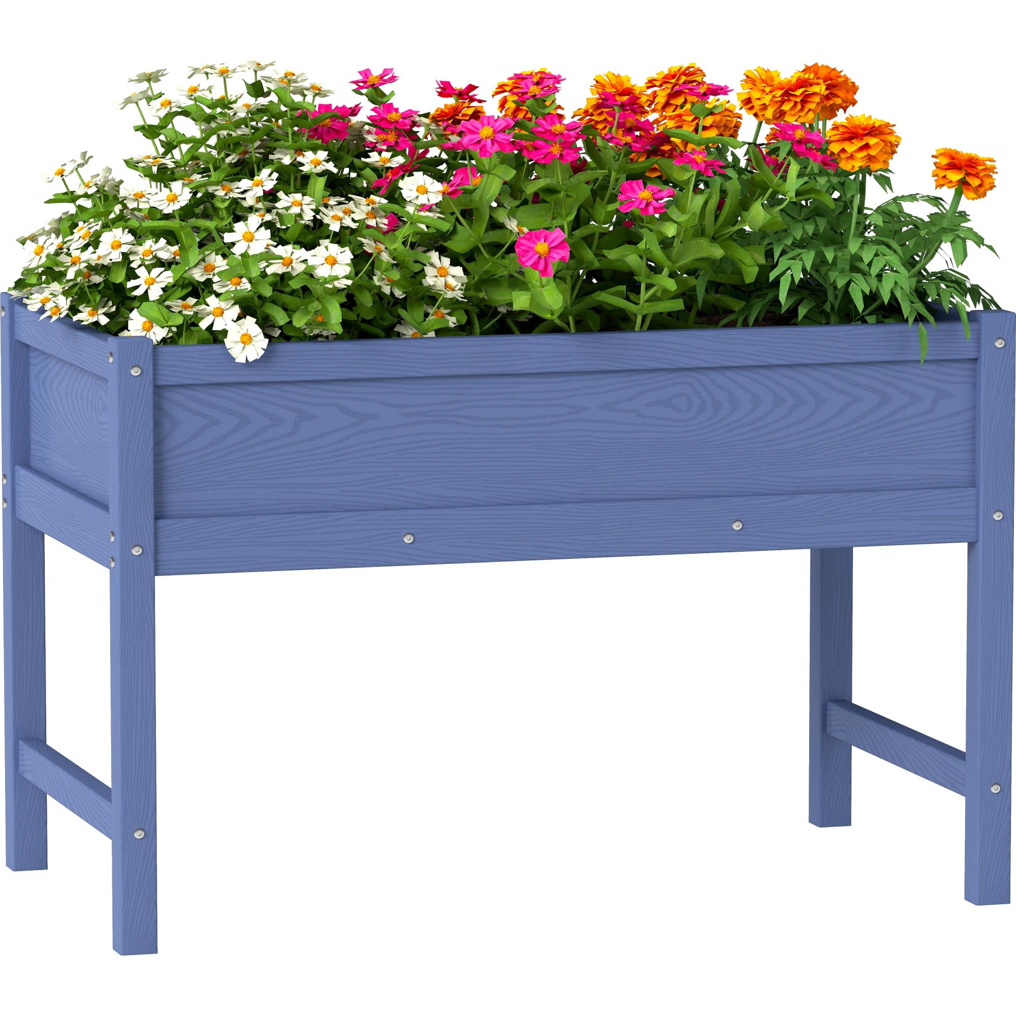 KETOYARK HDPE Elevated Planter Box Navy