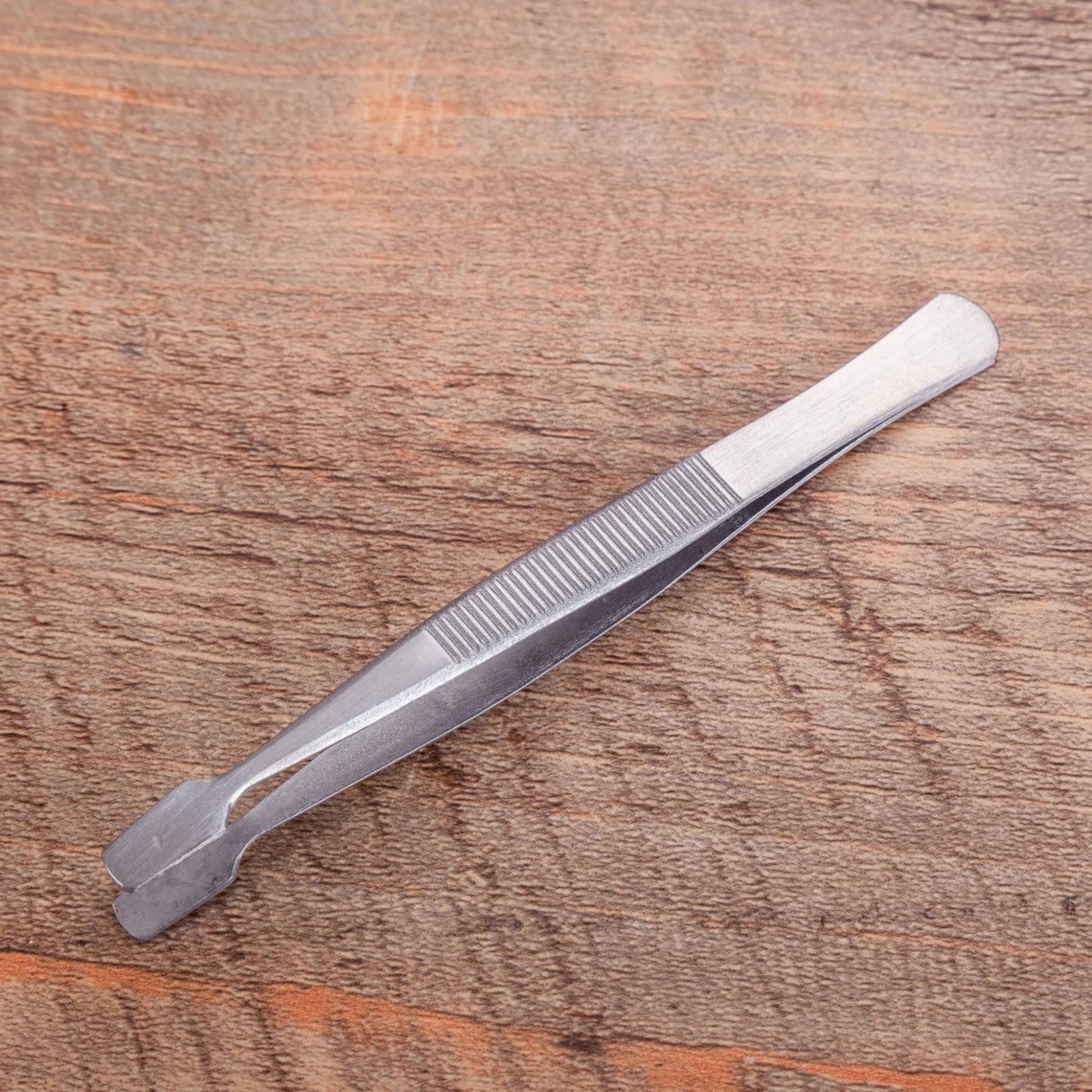 JINGYAN Pęsety Thin straight head stamp holder collecting tweezers false eyelash assistant wide clip grafting tool eyebrow