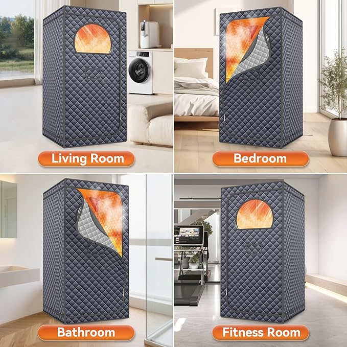 Sauna Portátil Grande para Spa en Casa con Vaporizador 1300W miniatura 9