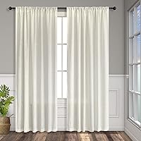 Vista 35 de Orange Linen Curtains 72 Inch Length for Living Room 2 Panels Set Back Tab Loop Pocket Semi Sheer Copper Brown Burnt Orange Curtains for Bedroom