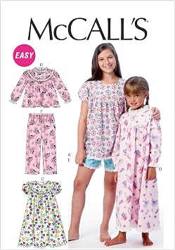 McCall Pattern Company M6831 Childrens/Girls Tops, Gowns, Short and Pants Sewing Template, Size CHJ