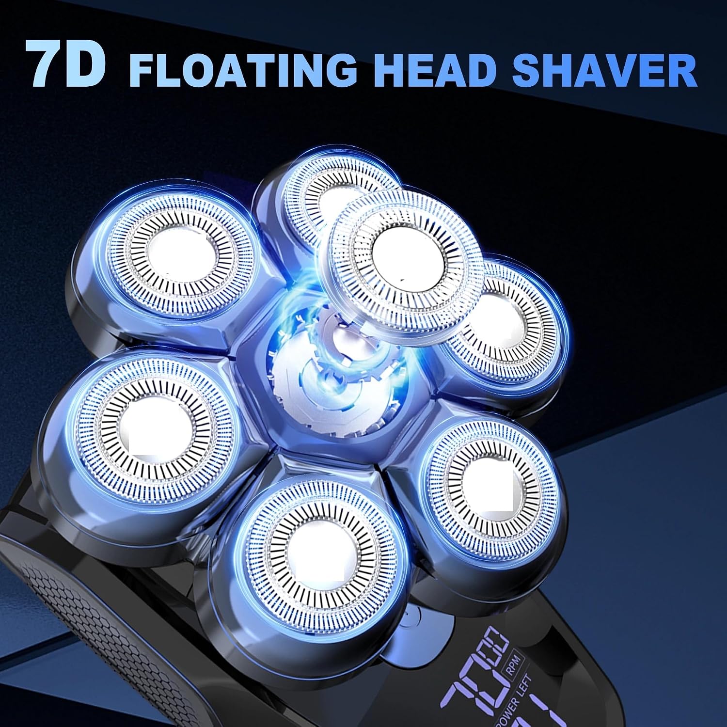 Fit for 6-in-1 7D Electric Head Shaver for Men - Multifunctional Grooming Kit with Nose Hair Trimmer